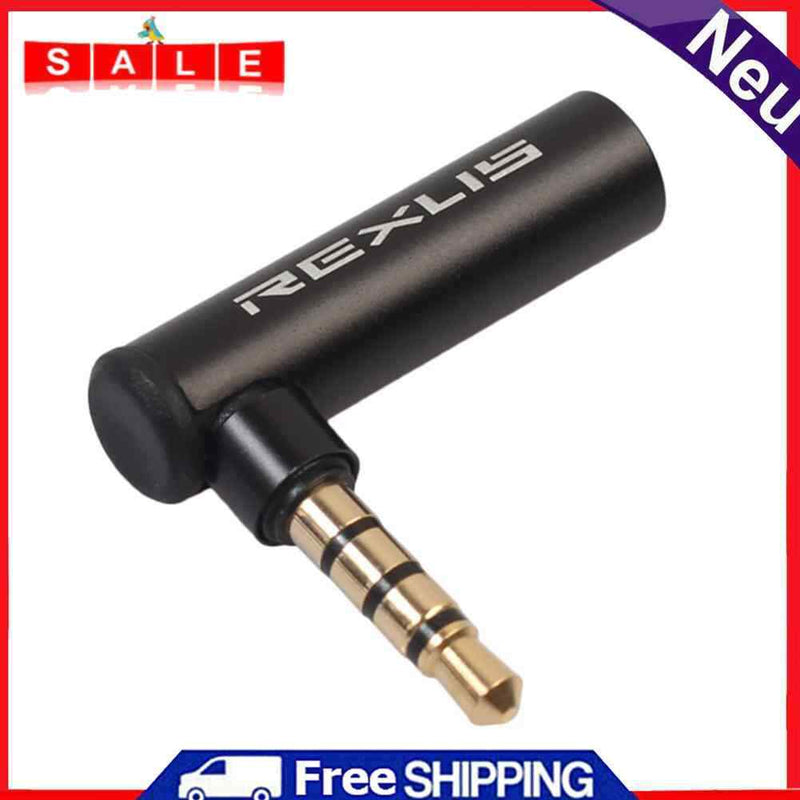 kingromargo 90 degree right angle 3.5mm male to female adapter connector (1pcs