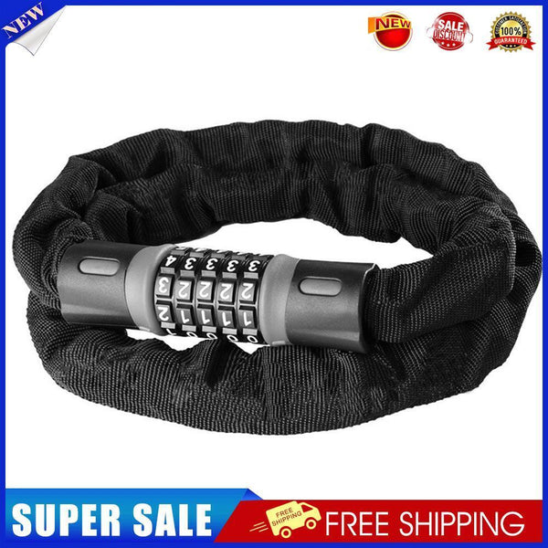 Bicycle Chain Lock Security 5 Digit Combination Anti-Theft MTB Locks (1.2m)