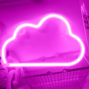 Cartoon Cloud Sign Neon Light USB Battery Operated Art Hanging Lamp (Pink) Newly