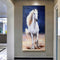 White Horse Oil Paint By Numbers Kits DIY Handpainted on Canvas Wall Art