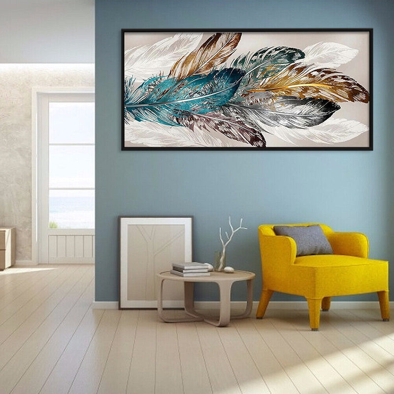 Feather 5D Diamond Painting Rhinestone Full Square Drill for Decoration (FC