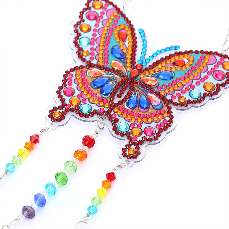 DIY Diamond Painting Light Catcher Hanging Crystal Wind Chime (Butterfly) Newly