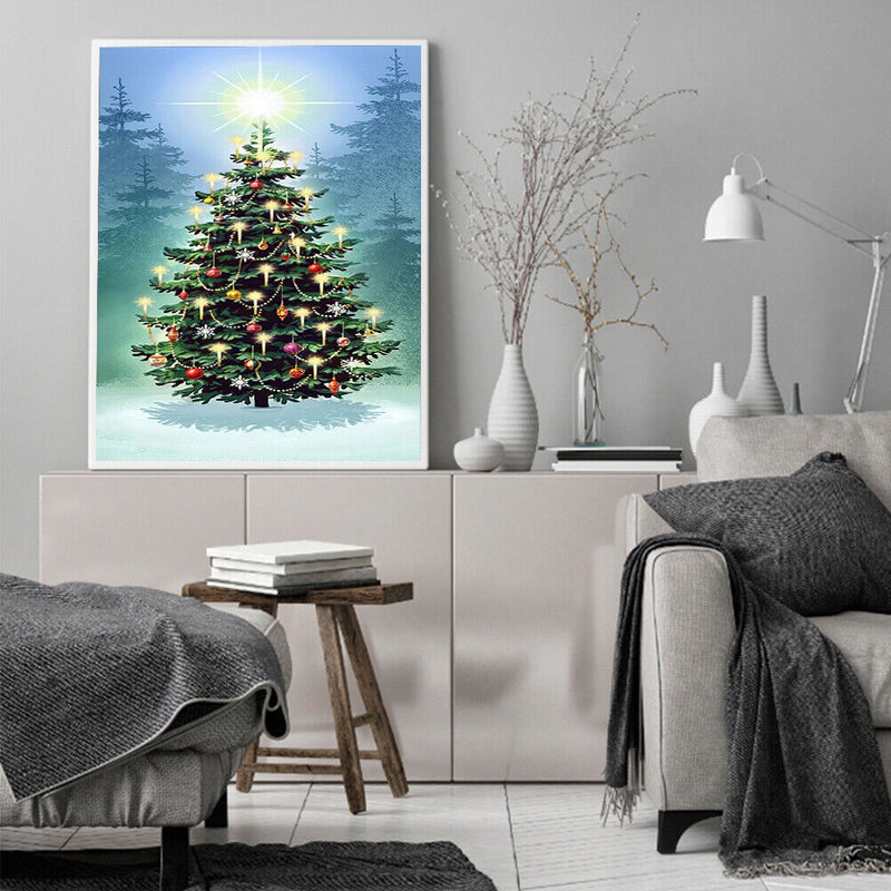 Christmas Frameless Picture Oil Paint By Numbers Hand Painted Picture for Hom