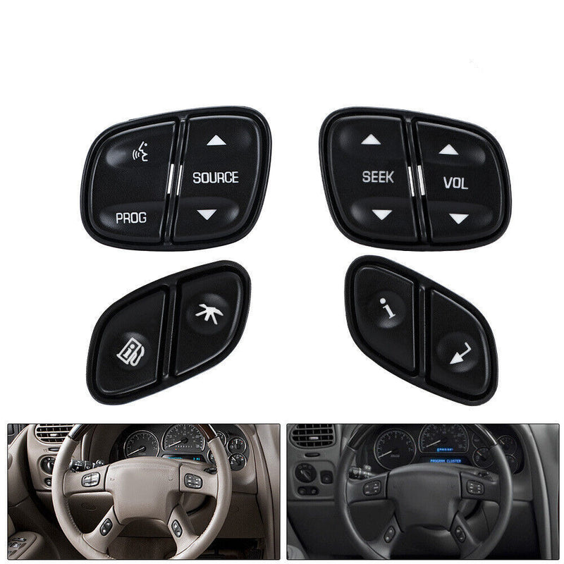 4x Steering Wheel Radio Volume Control Switch Button For Silverado GMC 21997738