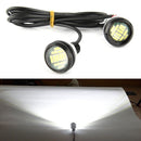 2pcs White Eagle Eye LED DRL Reverse Backup Turn Signal Light for Car Motorcycle