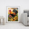 DIY Paint By Number Kit Frameless Rooster Sunflower Handpainted Canvas for