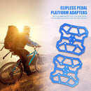 2pcs Bicycle Clipless Pedal Platform Adapters for SPD KEO Pedals (Blue) Newly