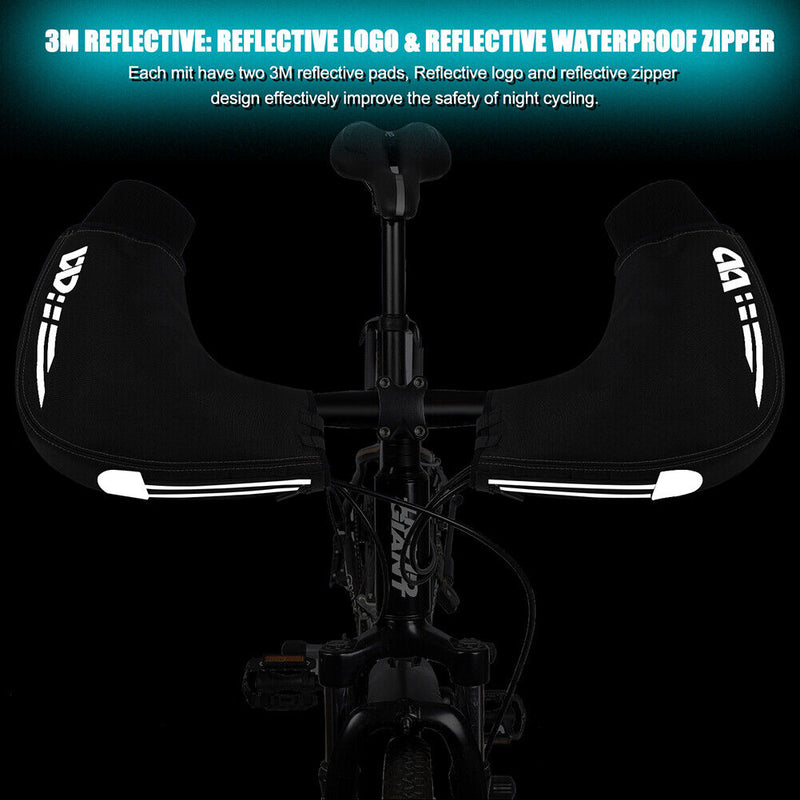 WEST BIKING Bike Warm Handlebar Muffs Thermal Fleece Handle Grip Cover Gloves