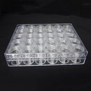 Clear Plastic Bead Storage Containers Set with 30 Pieces Small Round Jars