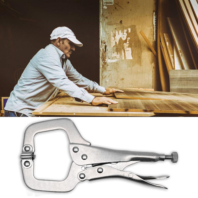 Carbon Steel Woodworking Welding C-Shaped Clamps Flat Locking Grip Pliers