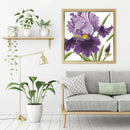 14CT Partial Cross Stitch Purple Flower Counted DIY Embroidery Kits Handmad