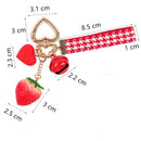 Cute Bells Fruit Shape Love Heart Key Holder Buckle Keyring Strawberry Keychain