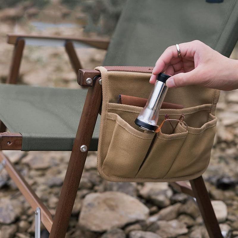 ShineTrip Side Bag Kermit Chair Armrest Storage Bags Outdoor Tools (Khaki)