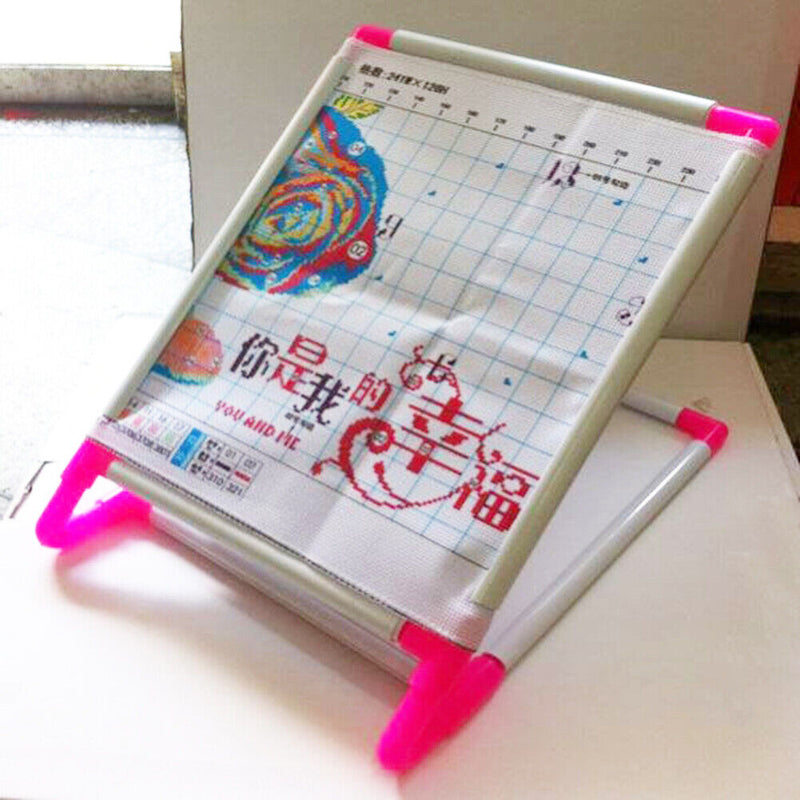 Desktop Stand Rack Hoop Embroidery Frame Cross Stitch Stand Clip Sewing Tool