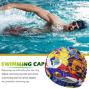 Long Hair Swim Cap Pleated Stretch Elastic Nylon Swimming Cap for Women (C)