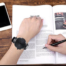 Occitop Wristwatch, Simple PU Leather Band, Mens, Teenagers, Date Display,