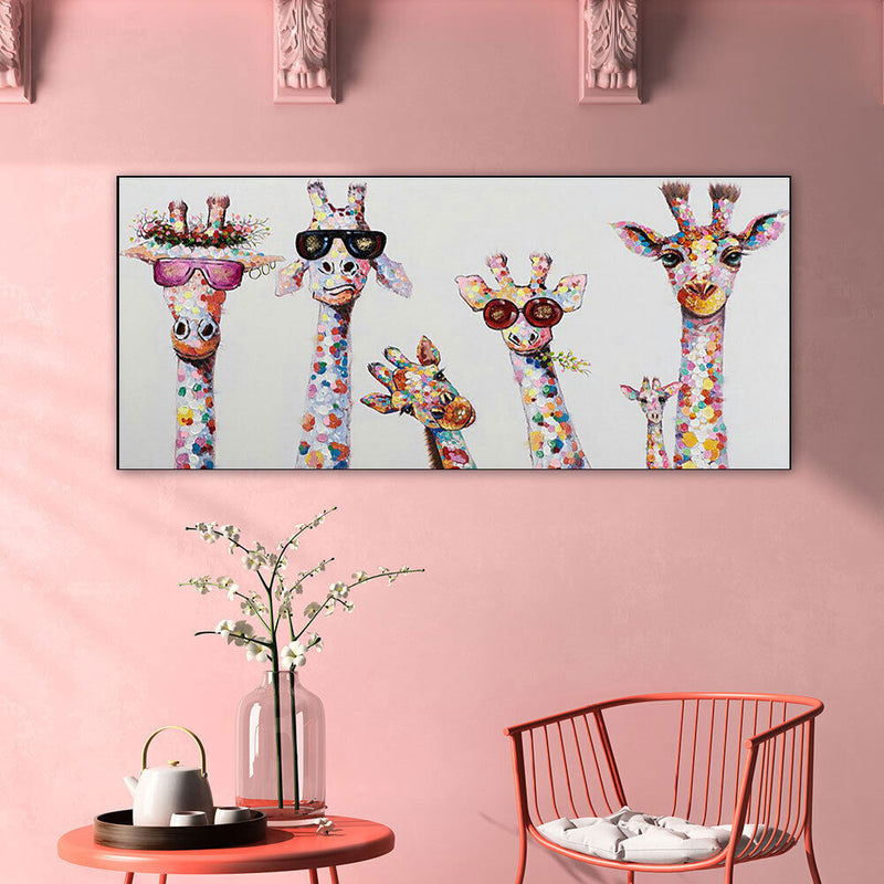 Giraffes Oil Paint By Numbers Kits DIY Handpainted on Canvas Wall Art Picture