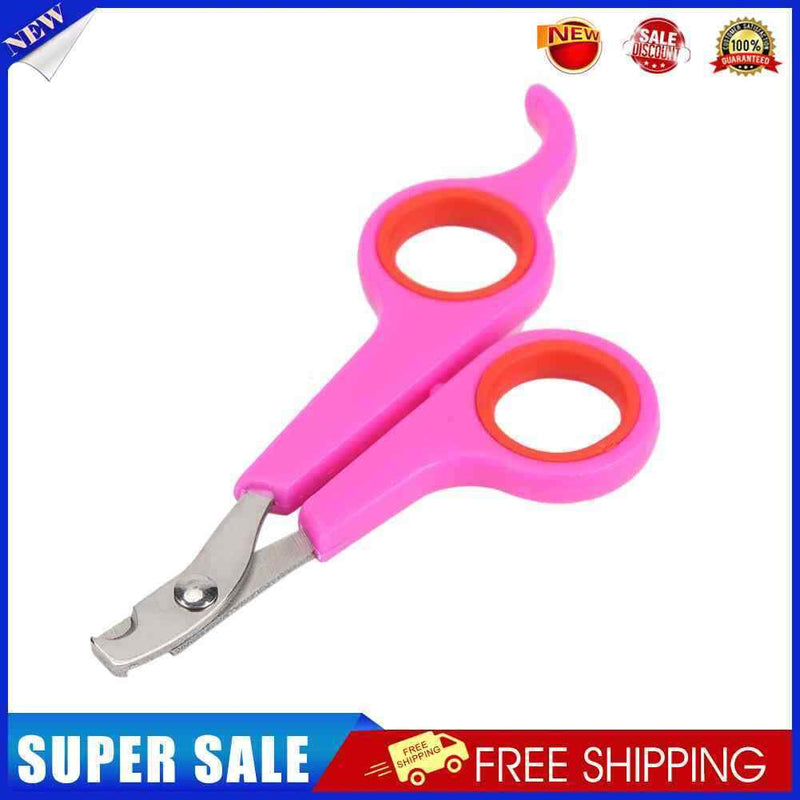 Stainless Steel Pet Nail Toe Scissors Dog Cat Claw Grooming Clipper (Rose)