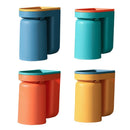 Toothbrush Holder Wall Mounted Adhesive Toothpaste Stand for Shower (Blue)