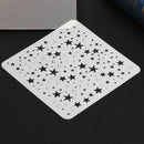 Star Theme Hollow Lace Ruler Embossing Template DIY Photo Album Draw Tool