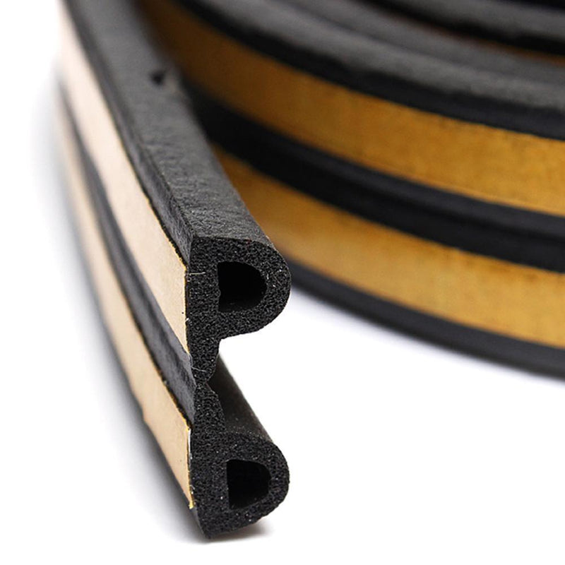 10pc Self-adhesive Soundproofing Anti Collision Window Seal Strip 10m Black
