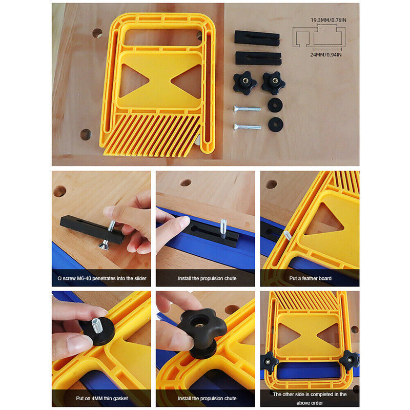 28pcs Carpentry Feather Board Gasket Double Layer Electric Saw Auxiliary Tool