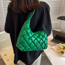 Fashion Women Quilted Rhombic Pattern Shoulder Bag Leather Female Solid Clutch