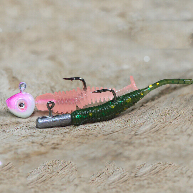 216pcs Soft Fishing Lures Metal Artificial Soft Bait Fishing Tackle Accesso