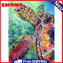 Painting By Numbers DIY Turtle Hand Painted Canvas Oil Art Picture Ornaments Kit