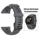 Silicone Adjustable Watchband Wrist Strap Bracelet w/Buckle for Garmin Instinct