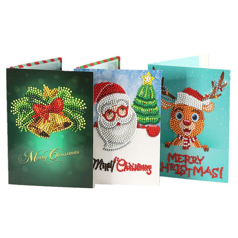 Diamond Painting Xmas Postcards Diamond Painting Greeting Cards Merry Christmas