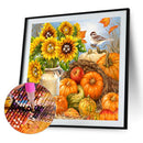 Diamond Painting Sunflower Pumpkin 5D DIY Full Round Mosaic Wall Picture 30x3
