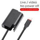 for Panasonic Camera Type-C to BLK22 Camera Battery Convert Dummy Battery
