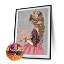 2pcs Diamond Painting Kit girl Full Round Rhinestone Wall