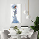 Blue Dress Beauty 5D DIY Full Round Diamond Painting Hanging Decor Picture Gifts
