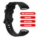 Silicone Watchband Strap w/Buckle for Huawei Band 4 Pro TER-B29S (Black) Newly