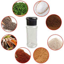 Spice Jars Clear Plastic Storage Container Screw Top Pots Lids Food D8U0