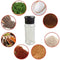 Spice Jars Clear Plastic Storage Container Screw Top Pots Lids Food D8U0