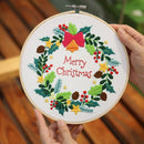 DIY Crafts Embroidery Hoop Flower Embroidery Cross Stitch Kit Needle Punch