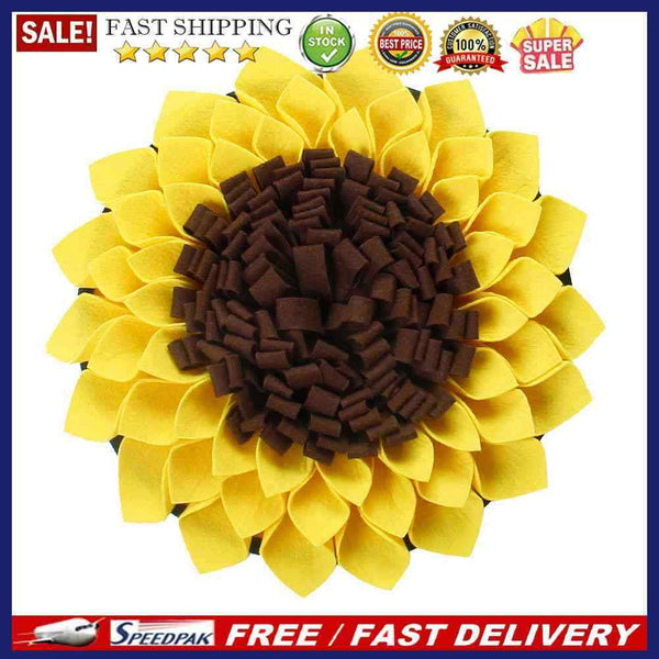 Dog Eating Mat Sunflower Pet Food Bowl Blanket Training Snuffle Pad Puppy S