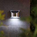 2pcs Cold White 4 LED Solar Lights Waterproof  Wall Stair Lamp for Security