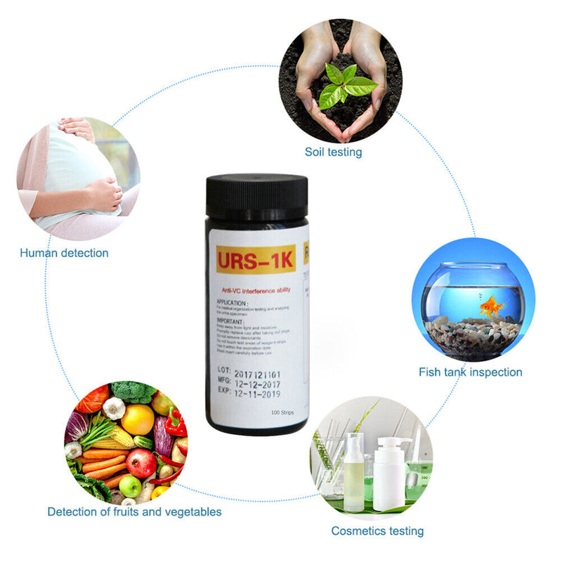 100pcs Urinary Ketone Strips Urine Analysis Keto Strips Healthy Diet Body Tester