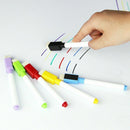 8pcs 1Set Magnetic White Board Marker Pens, Erase Dry White Eraser, Colour B3V0