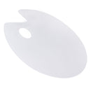 Plastic Transparent Oval Painting Palette Clear Watercolor Paint Mixing Board