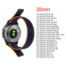 Nylon Loop Strap for Garmin Fenix 7S/6S/5S Watch Band (20mm Dark Blue) Newly