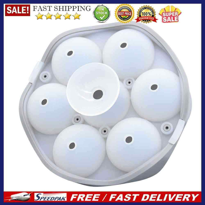 7 Cavity Round Balls Ice Mold Silicone Cocktail Whiskey Ice Cube Ball Maker Tray