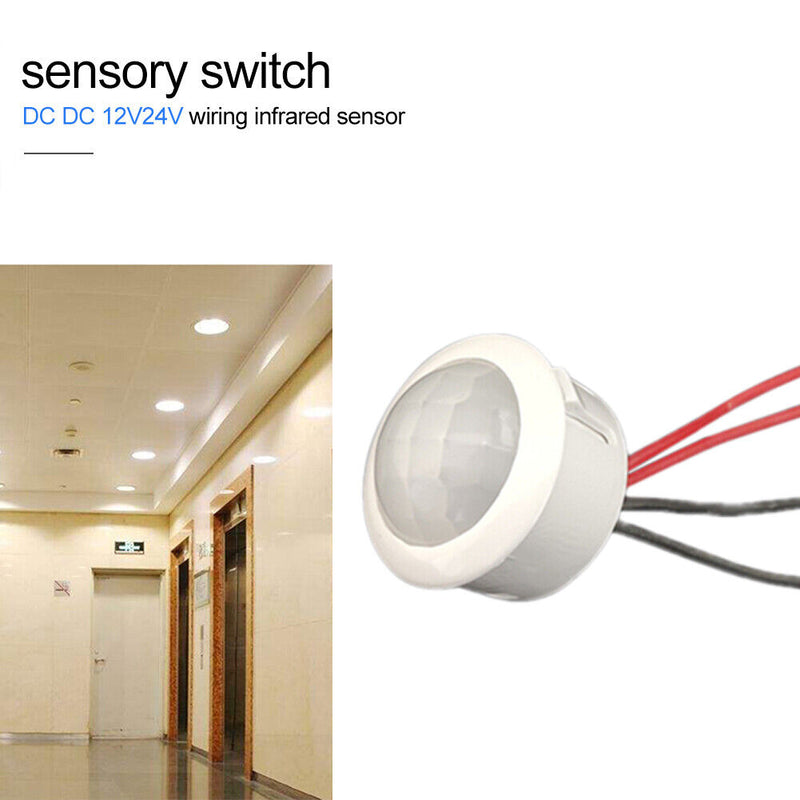 DC 12V 24V Wiring Infrared Sensor Ceiling Lamp Human Body Induction Switch Newly