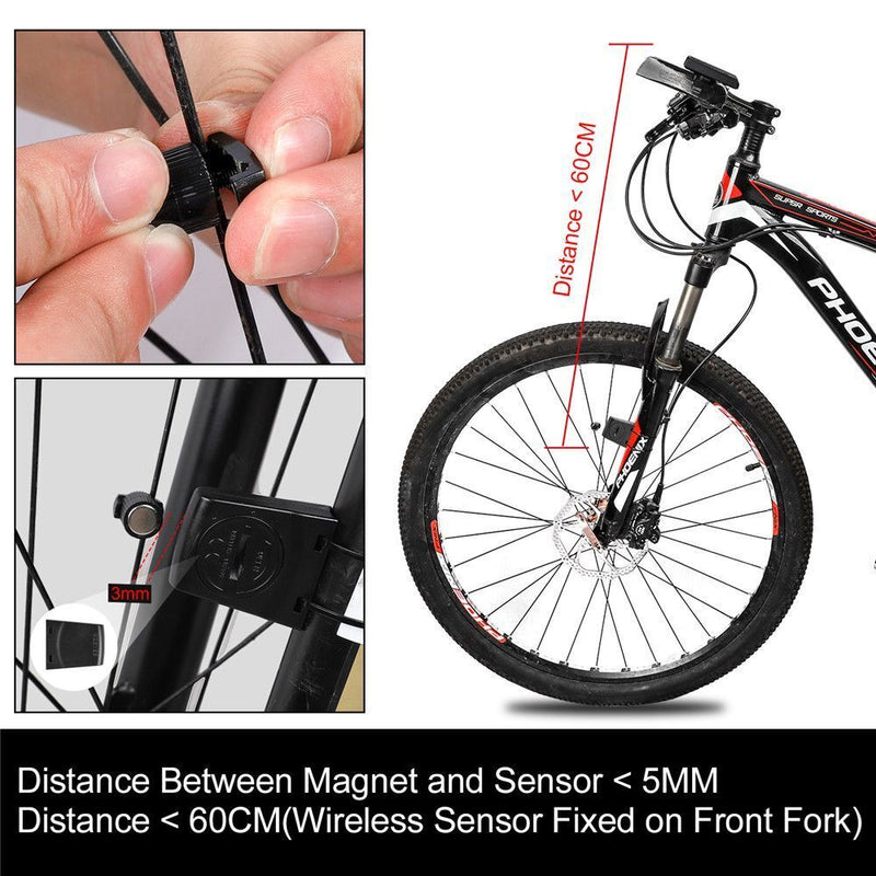 Wireless Stopwatch Cycling Odometer Bike Speedometer Bicycle Computer