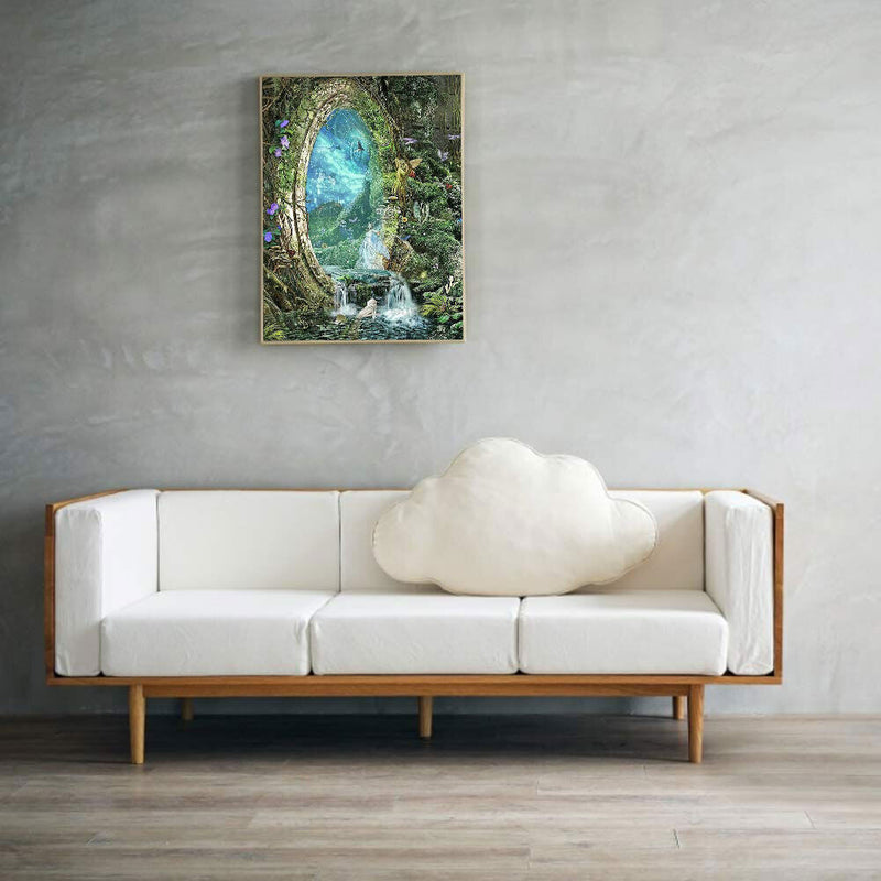 Waterfall Wonderland Gate Diamond Painting Kits Full Round Drill Wall Decor