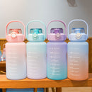 1500ml Colorful Water Kettle w/ Marker Large Sports Drink Frosted Cup (C) Newly